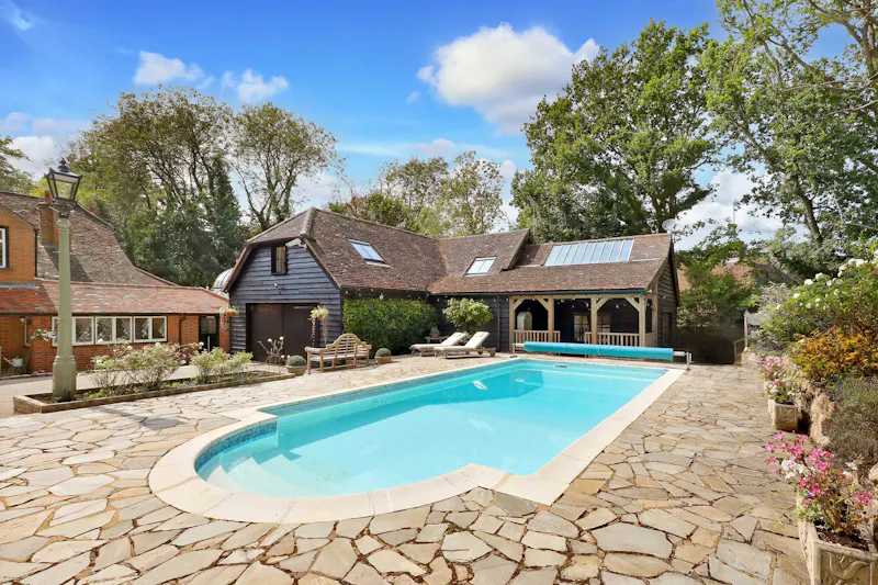 Swimming pool - outdoor at Stunning Georgian old mill, A1680 (photo 17)