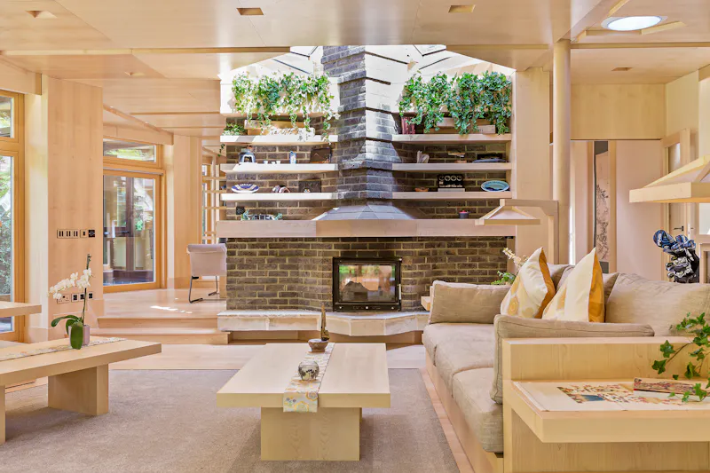Fireplace at Unique St Albans modern house, K511 (photo 13)