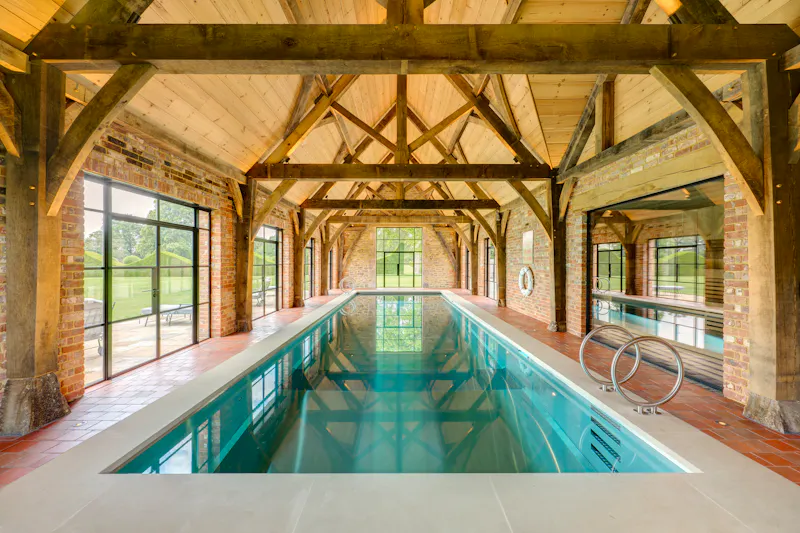 Swimming pool - indoor at Opulent Seend Georgian house, A1523 (photo 27)