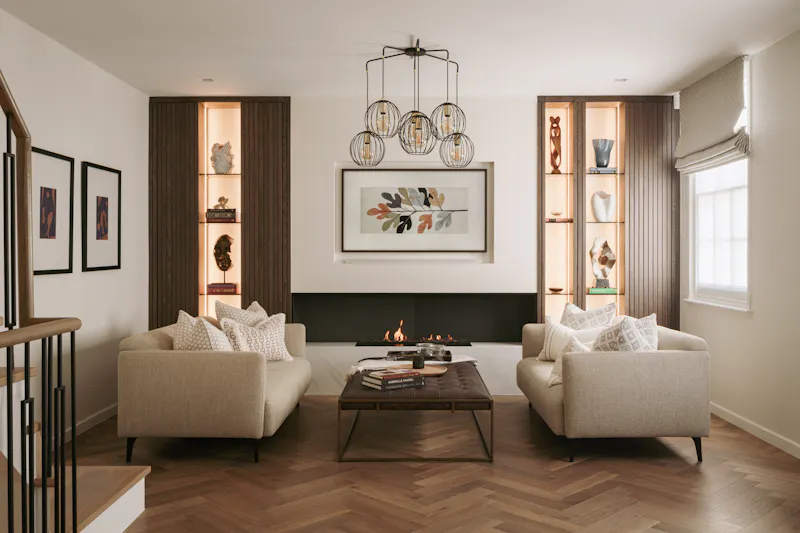 Fireplace at Modern mews house Chelsea, A1678 (photo 2)