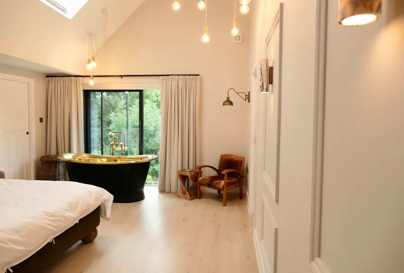Bath - rolltop at Modern Amersham Family Home, D2826 (photo 9)