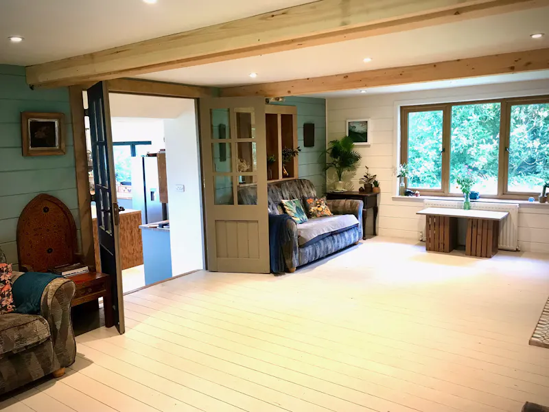 Living Room at Cosy Dartmoor cabin, Q160 (photo 3)