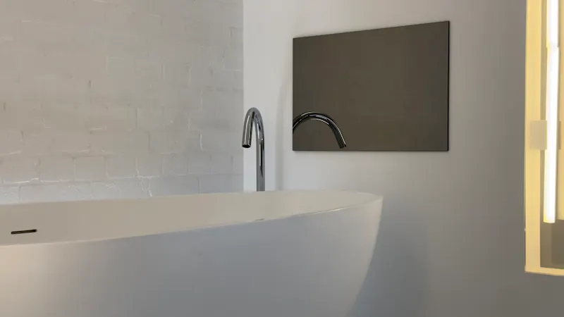 Bathroom at Modern Poplar Factory Flat, F1261 (photo 22)