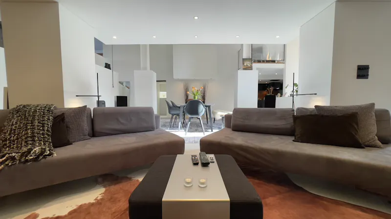 Living Room at Modern Poplar Factory Flat, F1261 (photo 10)