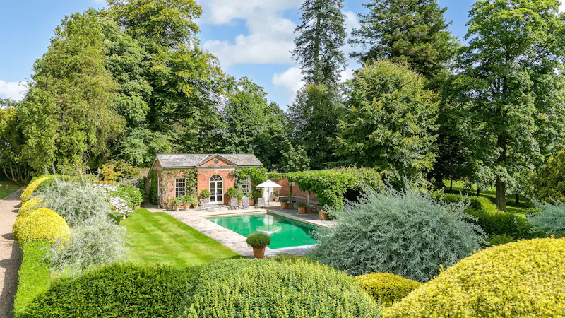 Swimming pool - outdoor at Ludlow Georgian Manor House, A1666 (photo 51)