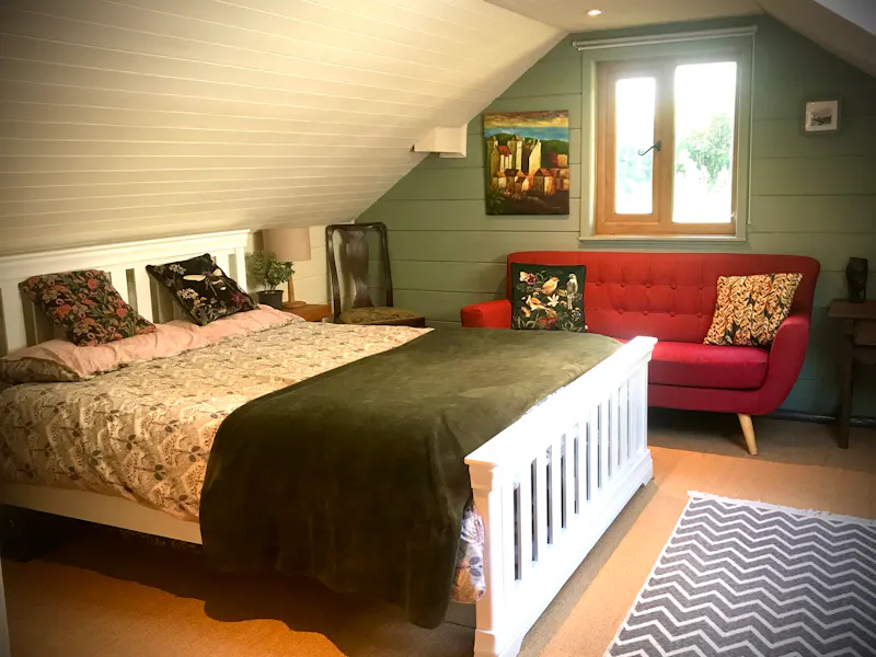 Bedroom at Cosy Dartmoor cabin, Q160 (photo 11)