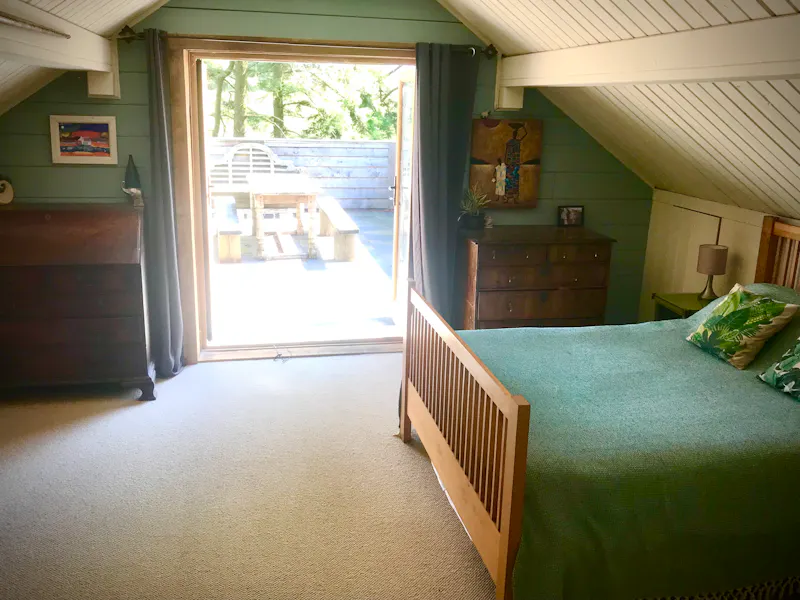 Bedroom at Cosy Dartmoor cabin, Q160 (photo 8)