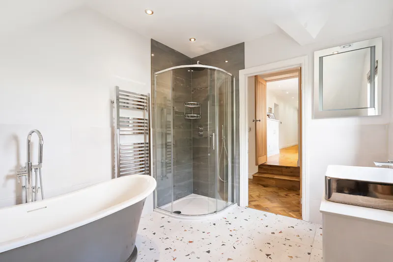 Shower at Modern Marlow Pool House, D2836 (photo 37)