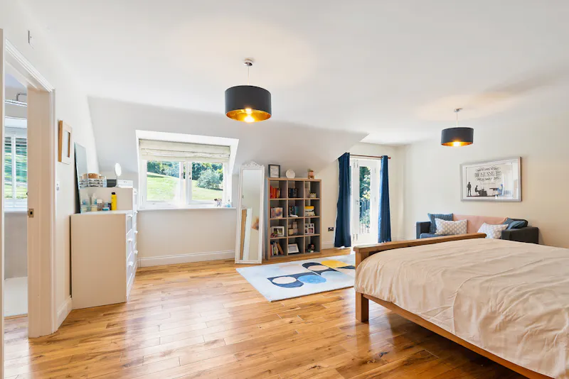 Bedroom at Modern Marlow Pool House, D2836 (photo 28)