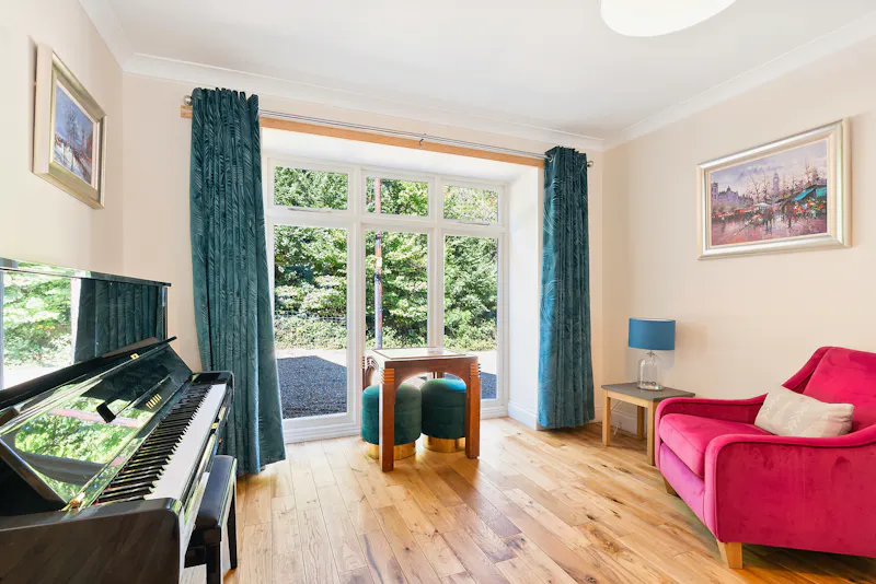 Piano at Modern Marlow Pool House, D2836 (photo 17)