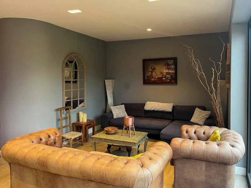 Living Room at Modern Crystal Palace home, D2835 (photo 9)