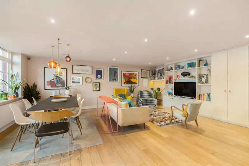 Floor - wooden at Dalston converted school flat , F1265 (photo 8)