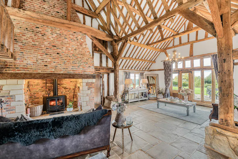 Fireplace at Impressive Milton Keynes barn, L774 (photo 7)