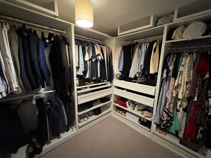 Dressing room at Luxe Brentwood farmhouse, B2097 (photo 24)