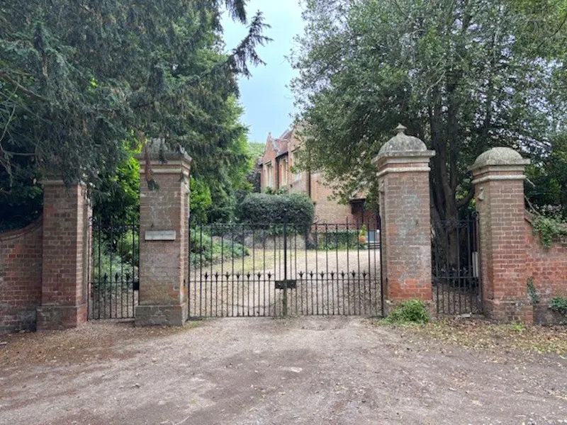 Gate at Striking late Georgian Home, A1676 (photo 48)