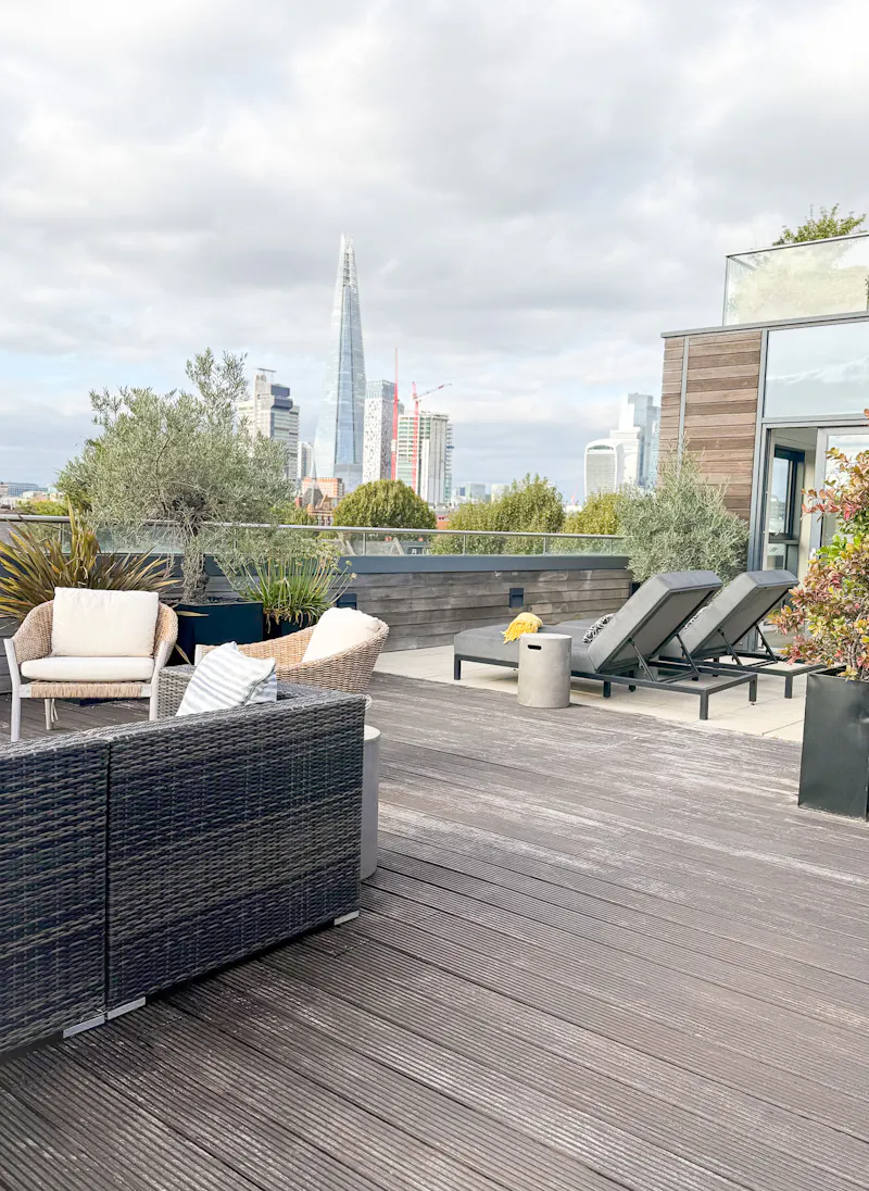 Roof terrace at Bermondsey penthouse with views, F1269 (photo 13)