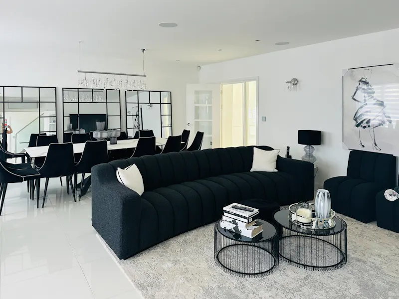 Living Room at Large Modern Mill Hill Home, K381 (photo 6)