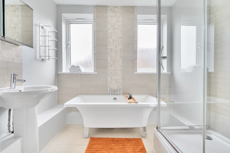 Bath - rolltop at Light-filled Claygate Apartment, F1271 (photo 13)