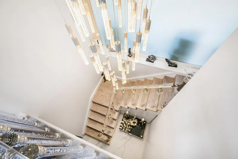 Staircase at Hadley Wood luxe home, D2854 (photo 40)