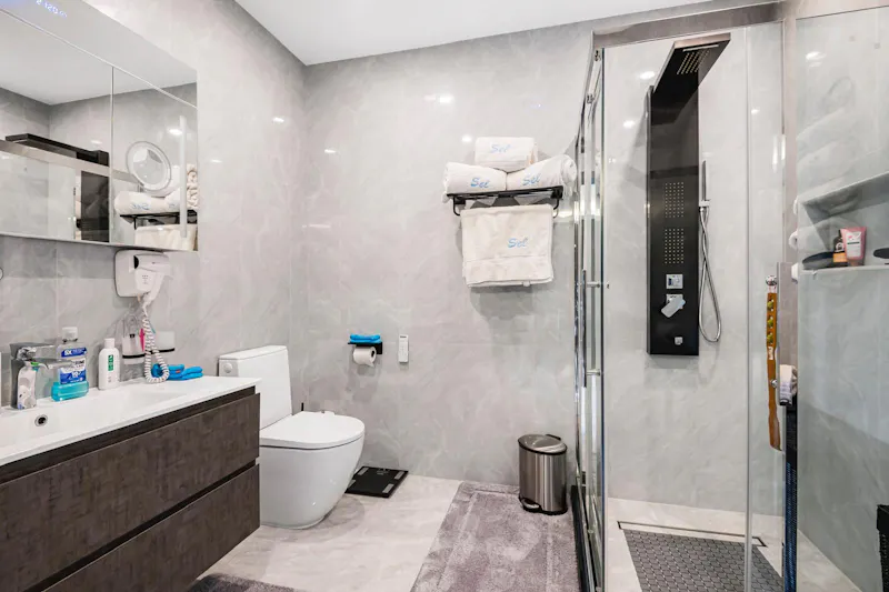 Shower at Hadley Wood luxe home, D2854 (photo 48)