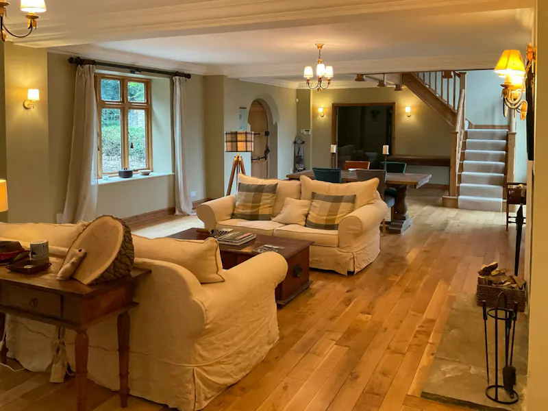 Living Room at Beautiful Bedford barn, L777 (photo 5)