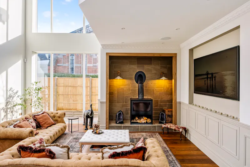 Fireplace at Renovated Hove rectory , B2117 (photo 11)