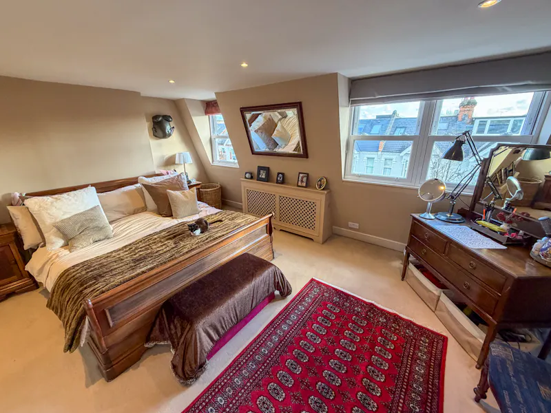 Bedroom at Barons Court Victorian terrace, B2123 (photo 19)