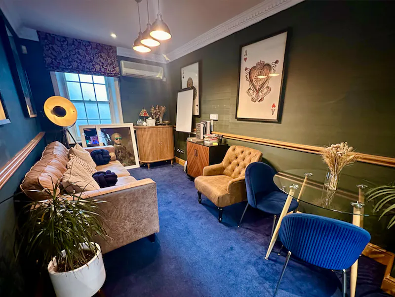 Living Room at Contemporary Soho townhouse, A1691 (photo 9)