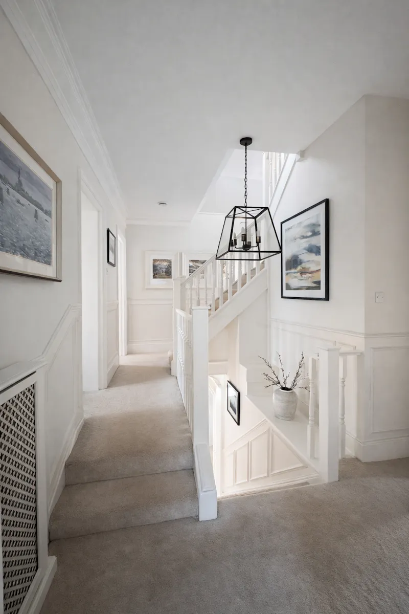 Staircase at Elegant Edwardian Oxshott home, E553 (photo 30)