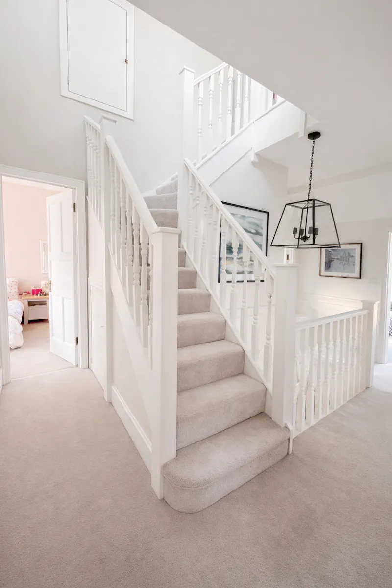 Staircase at Elegant Edwardian Oxshott home, E553 (photo 26)