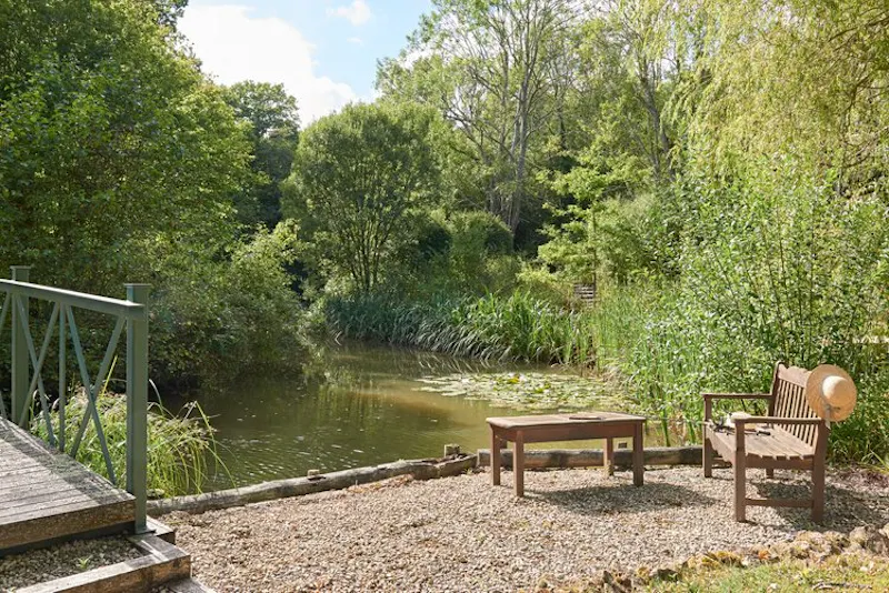 Pond at Elegant Ashington estate home, A1692 (photo 35)