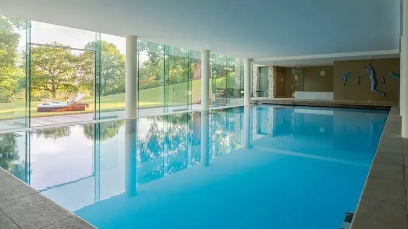 Swimming pool - indoor at Ashington barn conversion, L691 (photo 23)