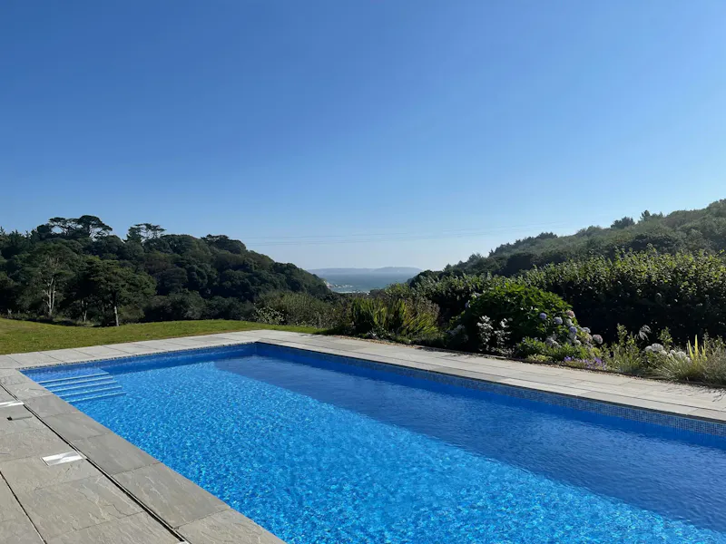 Swimming pool - outdoor at Striking Falmouth coastal home, D2869 (photo 40)