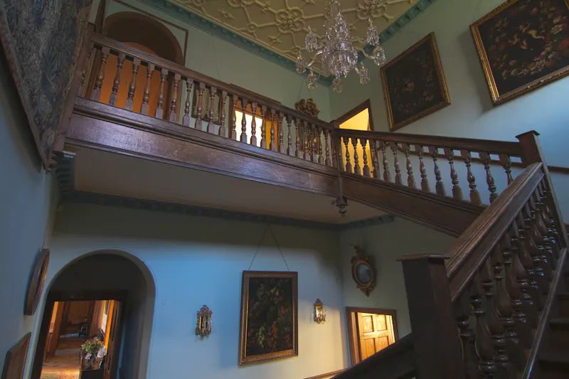 Staircase at Grand Whittington stately home, A1694 (photo 2)
