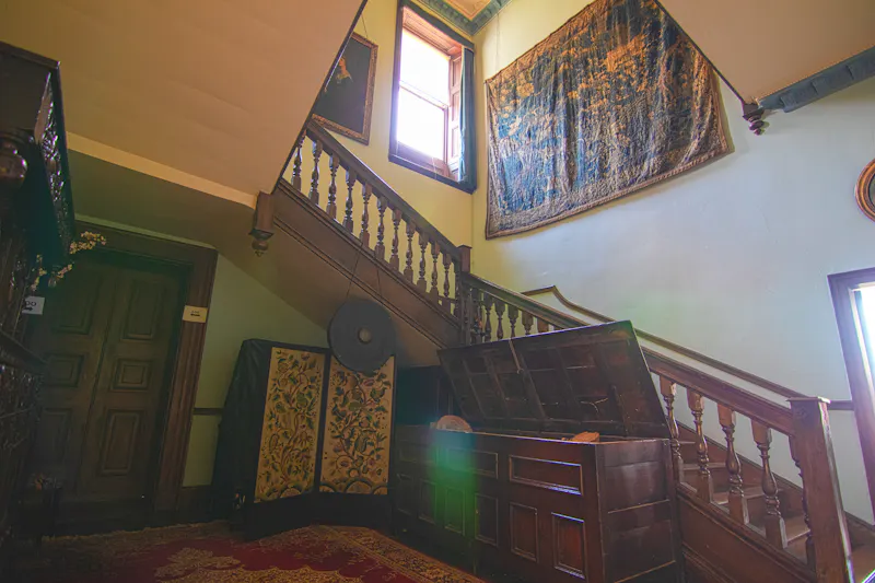 Staircase at Grand Whittington stately home, A1694 (photo 16)