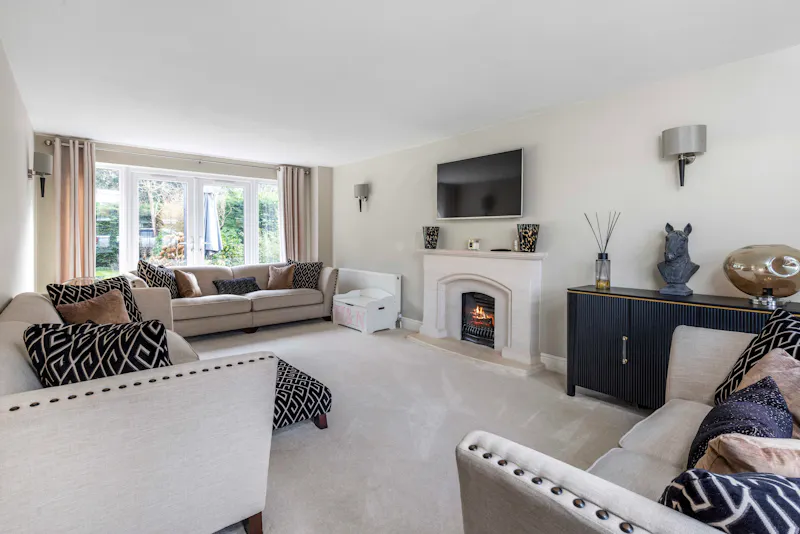 Living Room at 1960s Windlesham family home, D2874 (photo 4)