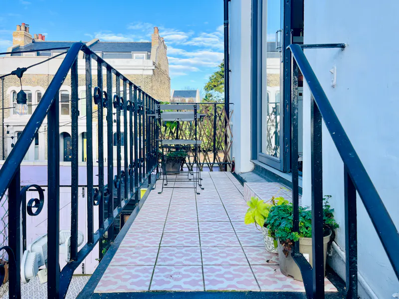 Balcony at Colourful Bow Victorian Home, B2134 (photo 23)