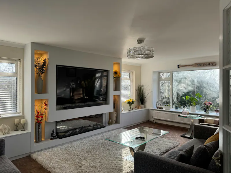 Living Room at Retro 1960s Lancing House, D2876 (photo 8)