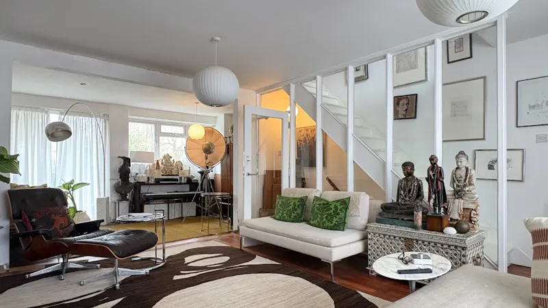 Living Room at Cool 60s Roehampton townhouse, D2878 (photo 8)