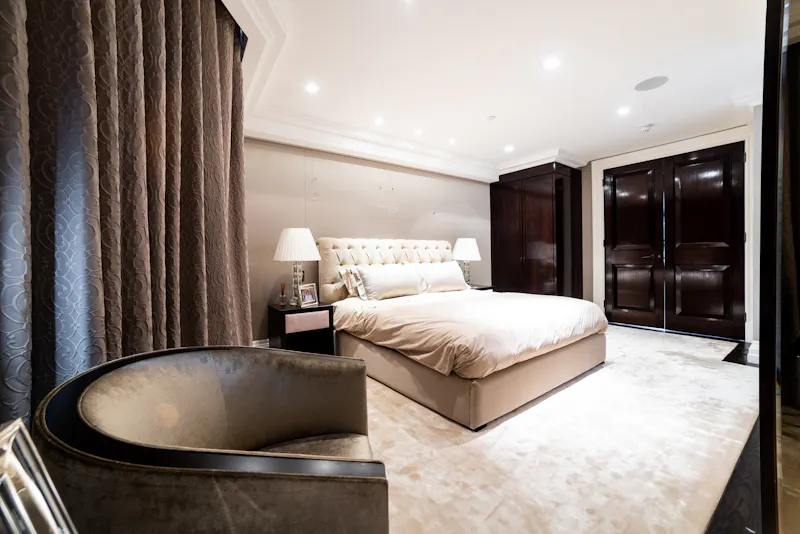 Bedroom - main at Luxurious Knightsbridge townhouse, A1698 (photo 38)