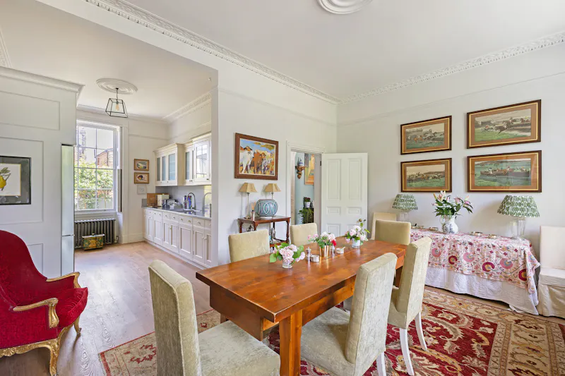 Dining room at Elegant Clapham townhouse, A1702 (photo 26)