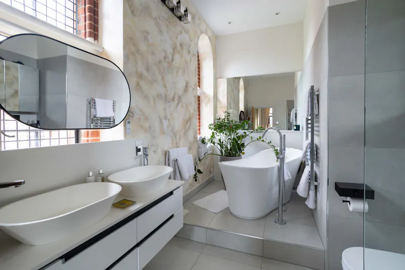 Bath - rolltop at Edgware Victorian Gothic House, B2146 (photo 40)
