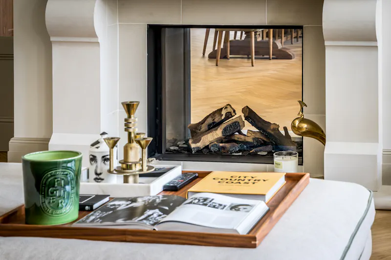 Fireplace at Elegant Surrey Modern Mansion, D2888 (photo 33)