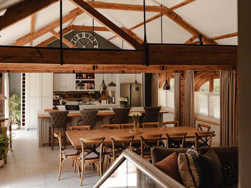 Kitchen at Bold Nuffield Barn Conversion, L679 (photo 8)