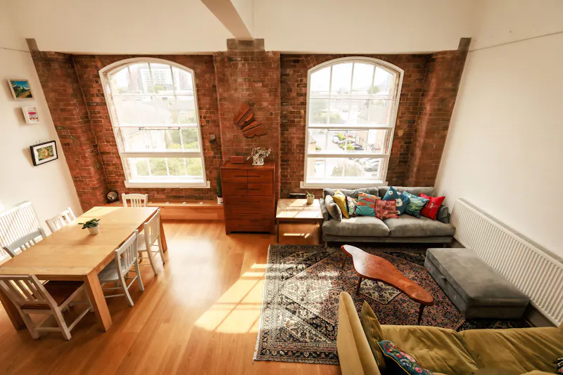 Open plan at East London Warehouse Flat, F1282 (photo 38)