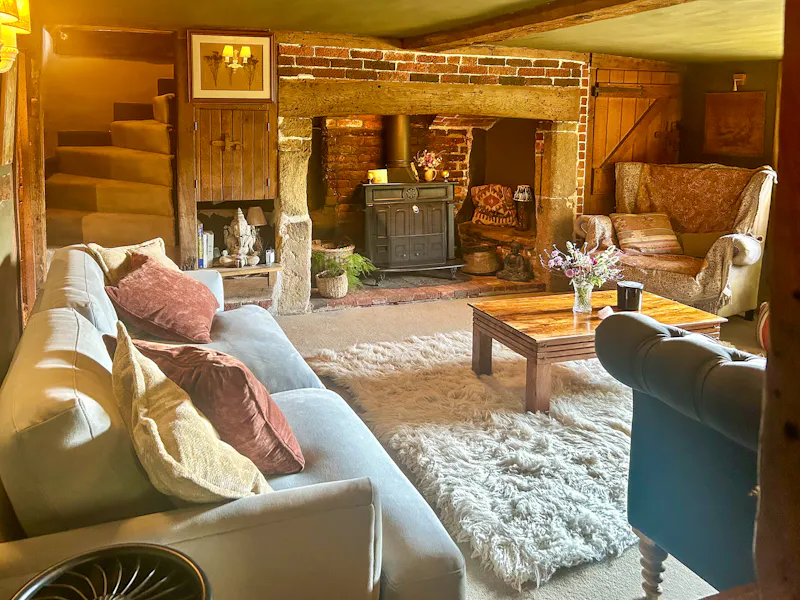 Living Room at Whimsical Liphook Tudor Cottage, C962 (photo 12)