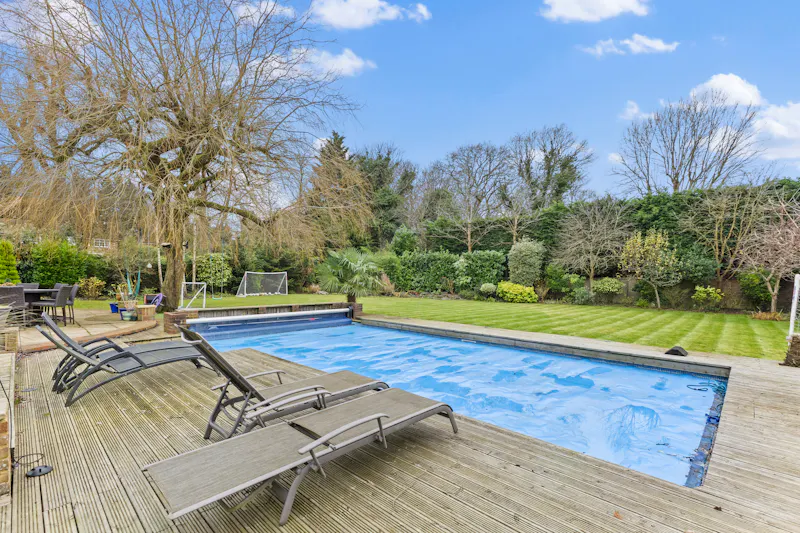 Swimming pool - outdoor at Stanmore Tudor Farmhouse, E558 (photo 32)