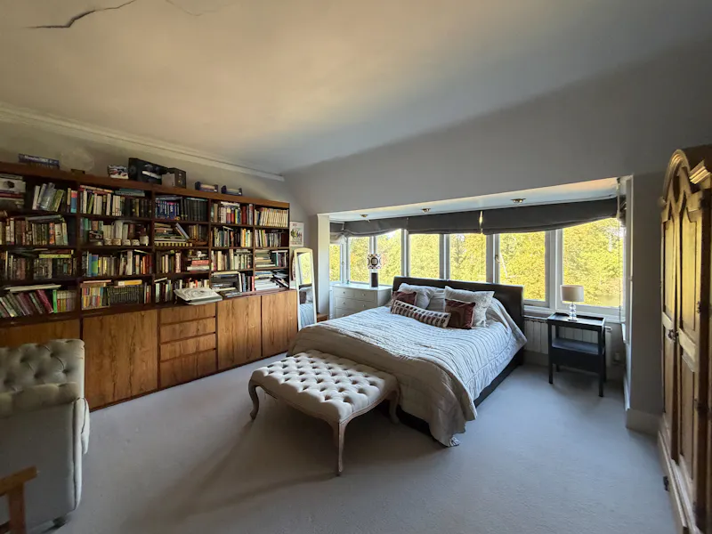 Bedroom at Riverside Tudor-Style Mansion, B2166 (photo 39)