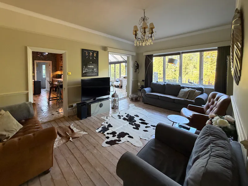 Living Room at Riverside Tudor-Style Mansion, B2166 (photo 13)