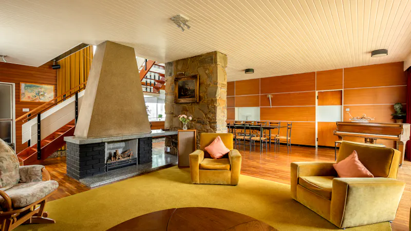 Fireplace at Mid-century Hampstead Home, D2914 (photo 3)